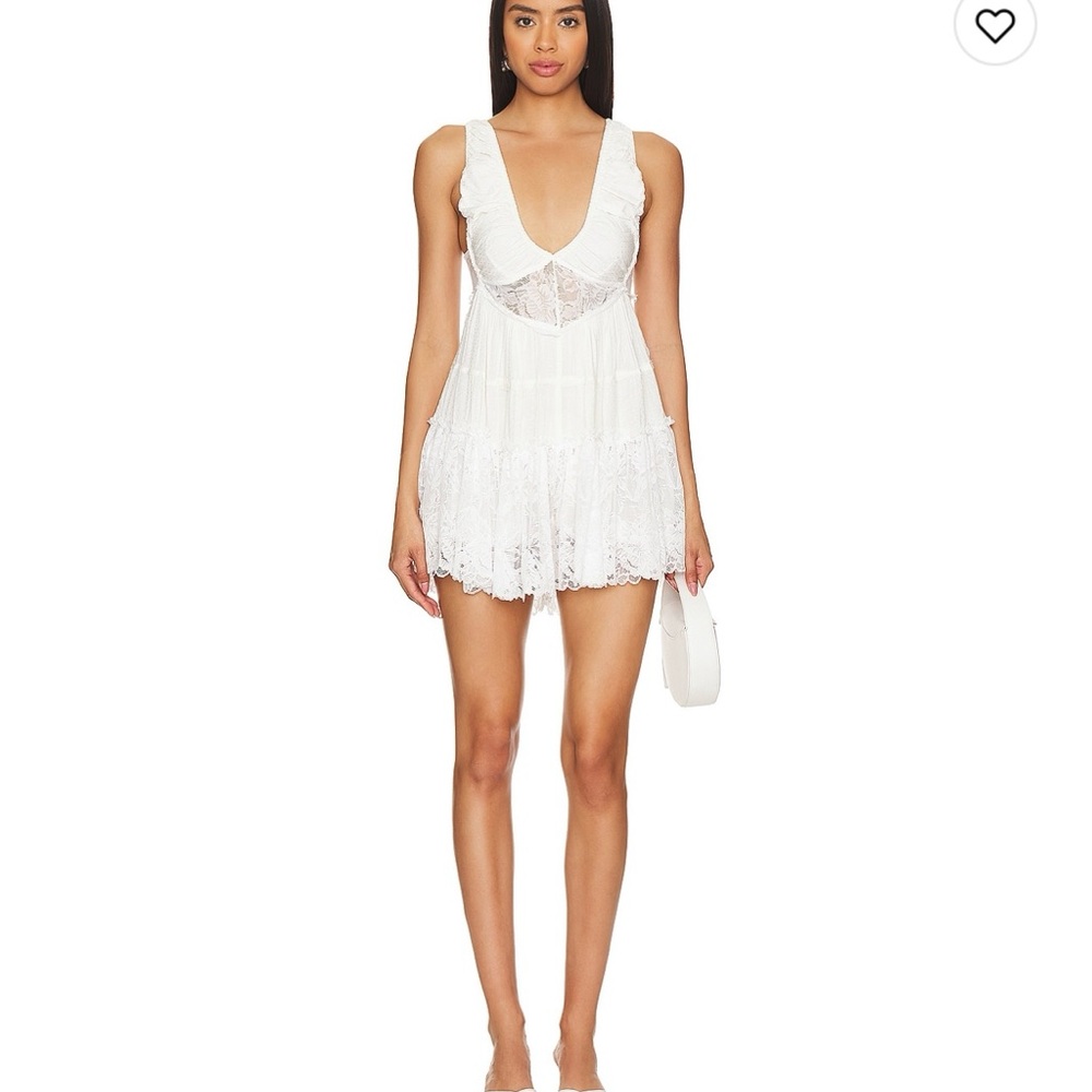 Free People spring fling romper in ivory